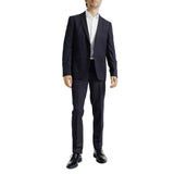 Spodnie do garnituru slim fit - Granatowe