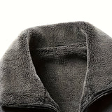 Elegancka Skórzana Kurtka z Fleece