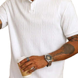 Gianni - polo casual lato z guzikami