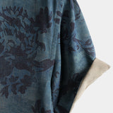 Koszula Boho Vintage z Krótkim Rękawem z Bawełny z Kwiatowym Wzorem dla Mężczyzn