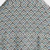 Męska Koszula Bawełniana Casual Vintage Geometryczna z Guzikami na Lato Retro Krótki Rękaw
