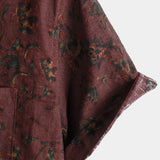 Letnia Koszula Bawełniana w Kwiaty Retro Boho dla Mężczyzn