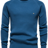 Sweter męski z wzorem siatki