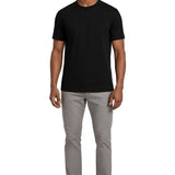 Męska T-shirt Slim-Fit Mercerizowana w Kolorze Czarnym
