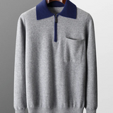 Castelle Cashmere Zip Up Polo