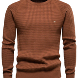 Sweter męski z wzorem siatki