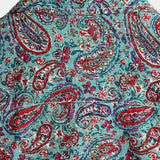 Koszula Vintage z Krótkim Rękawem z Bawełny z Wzorem Paisley dla Mężczyzn