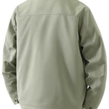 Lekka Twill Kurtka dla Mężczyzn – Groszkowa Zielona – Regular Fit