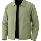 Lekka Twill Kurtka dla Mężczyzn – Groszkowa Zielona – Regular Fit