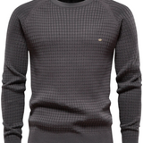 Sweter męski z wzorem siatki
