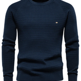 Sweter męski z wzorem siatki