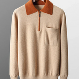 Castelle Cashmere Zip Up Polo