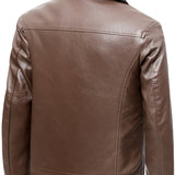 Elegancka Skórzana Kurtka z Fleece