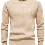 Sweter męski z wzorem siatki