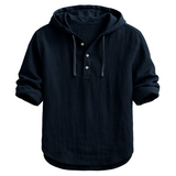 Bluza z Kapturem z Lnianej Tkaniny
