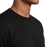 Męska T-shirt Slim-Fit Mercerizowana w Kolorze Czarnym