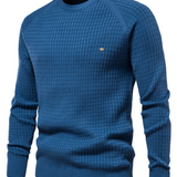 Sweter męski z wzorem siatki