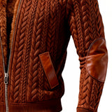Valdenzo Strikket Jacquard Kurtka Zewnętrzna