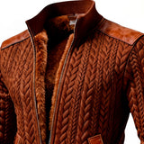 Valdenzo Strikket Jacquard Kurtka Zewnętrzna