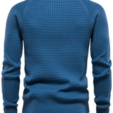 Sweter męski z wzorem siatki
