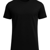 Męska T-shirt Slim-Fit Mercerizowana w Kolorze Czarnym