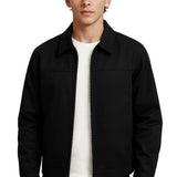 Lekka Twill Kurtka dla Mężczyzn – Czarna – Regular Fit