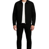 Lekka Twill Kurtka dla Mężczyzn – Czarna – Regular Fit
