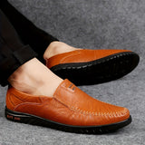 Eleganckie Skórzane Loafers