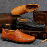 Eleganckie Skórzane Loafers