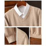 Elegancki Sweter z V-dekoltem