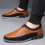 Skórzane Buty Biznesowe Slip-On