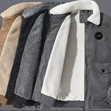 Elegancka Kurtka Sztruksowa z Fleece