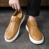 Casual Skórzane Buty Slip-On