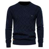 Sweter męski Theodor z rombowym wzorem