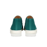 Męskie Mokasyny Z Zamszu – Slip-On Chukka Styl, Płaska Podeszwa – Niebiesko-Zielony