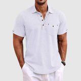 Lniana koszulka polo