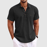 Lniana koszulka polo