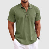 Lniana koszulka polo