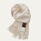 Szalik Marais Cashmere Merino dla mężczyzn - Biały