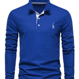 Casual Długi Rękaw Polo Shirt