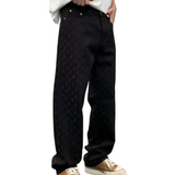 Jeansy z denimu Jacquard