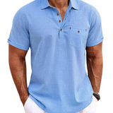 Lniana koszulka polo