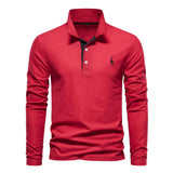 Casual Długi Rękaw Polo Shirt