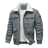 Elegancka Kurtka z Korduroy i Fleece