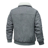 Elegancka Kurtka z Korduroy i Fleece