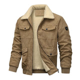 Elegancka Kurtka z Korduroy i Fleece