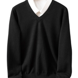 Elegancki Sweter z V-dekoltem